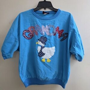 Vintage Sunbelt Sportswear Grandma Duck Short Sleeve Sweatshirt One Size
